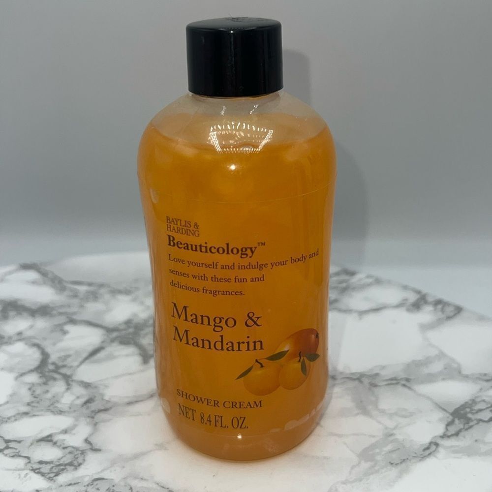 BAYLIS & HARDING Beauticology Mango & Mandarin Shower Cream- 8.4 Fl oz NEW!